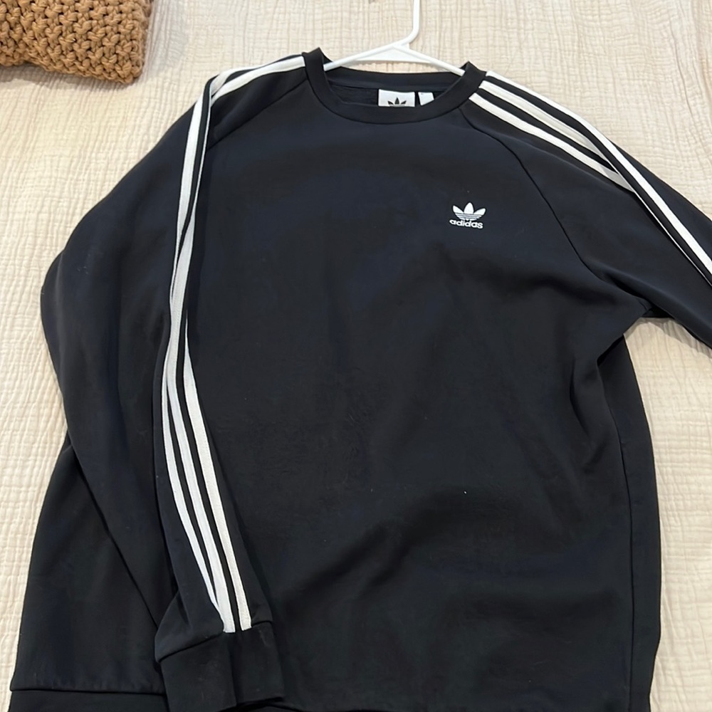 Adidas Mens 3-Stripes Crew Sweater